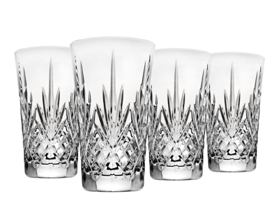 Godinger Set Of 4 Dublin Crystal Drinking Glasses In Transparent