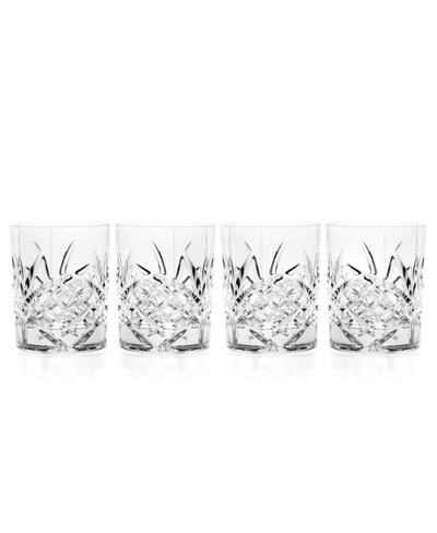 Godinger Dublin Double Old Fashioned Glasses Set, 4 Pieces In Clear