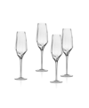 Godinger Isla Set Of Four 14oz Champagne Flutes In Multi