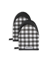 Kitchenaid Gingham 2-pc. Mini Oven Mitt Set In Black