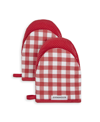Kitchenaid Gingham 2-pc. Mini Oven Mitt Set In Red