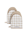Kitchenaid Gingham 2-pc. Mini Oven Mitt Set In Brown
