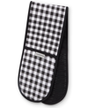 Kitchenaid Gingham Casserole Mitt Single Pack, 35" X 7.5" In Black