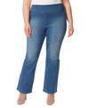 JESSICA SIMPSON TRENDY PLUS SIZE PULL-ON FLARE JEANS