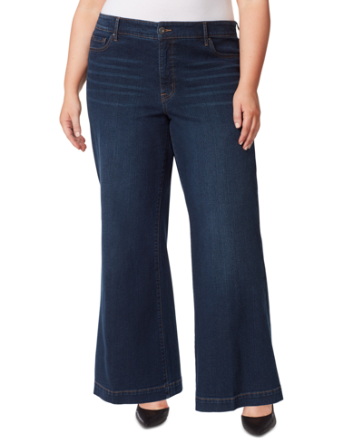 Jessica Simpson Trendy Plus Size True Love Trouser Wide-leg Jeans In Ditto