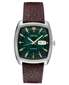 Seiko Men's Automatic Recraft Brown Leather Strap Watch 40mm In White