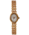 ELGIN WOMEN'S ROSE GOLD-TONE SLANTED BRACELET WATCH