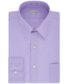 Van Heusen Men's Big & Tall Classic/regular Fit Wrinkle Free Poplin Solid Dress Shirt In Purple