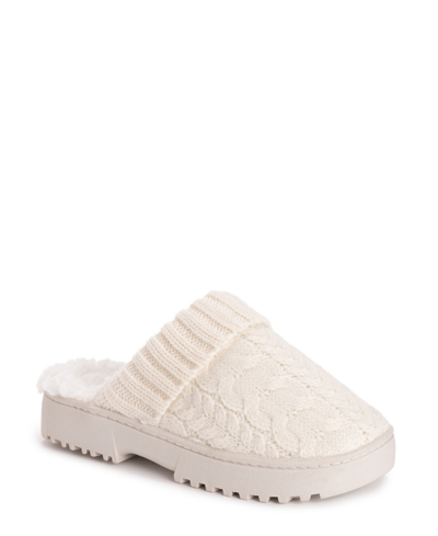 Muk Luks Women's Minette Slippers In Ivory Cable