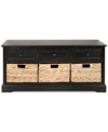 Safavieh Rosewind 3 Drawer Storage Unit In Black
