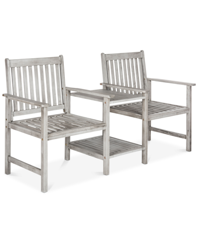 Safavieh Lydden Outdoor Twin Bench In Grey