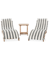 Safavieh Irena Outdoor 3-pc. Lounge Set (2 Lounges & 1 End Table) In Gray