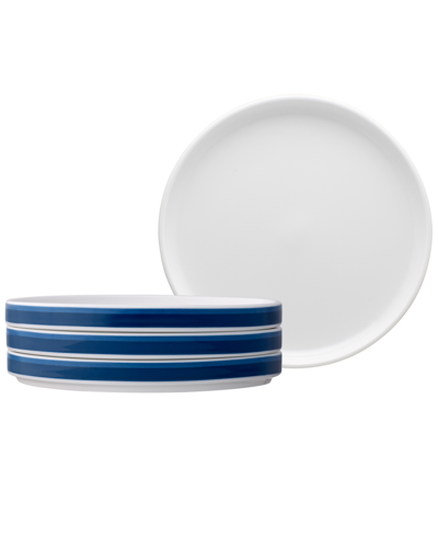 Noritake Colorstax Stripe Salad Plates, Set Of 4 In Blue