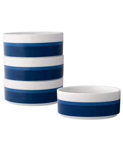 Noritake Colorstax Stripe Cereal Bowls, Set Of 4 In Blue