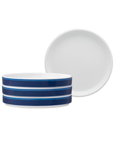 Noritake Colorstax Stripe Small Plates, Set Of 4 In Blue