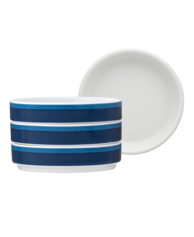 Noritake Colorstax Stripe Mini Plates, Set Of 4 In Blue