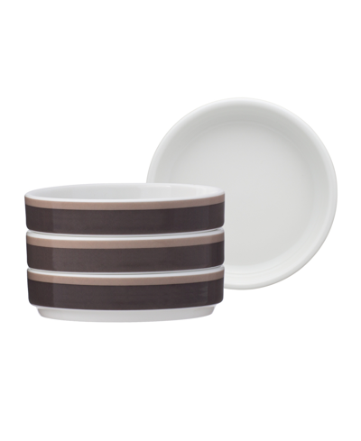 Noritake Colorstax Stripe Mini Plates, Set Of 4 In Brown