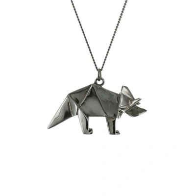 Gucci Triceartop Necklace Gun Metal