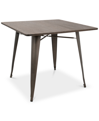 Lumisource Oregon Square Table In Brown