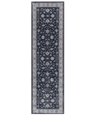 Km Home Largo Isfahan 2'3" X 7'7" Runner Area Rug In Blue