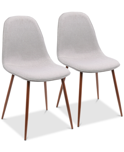 Lumisource Set Of 2 Pebble Dining Chairs In Gray