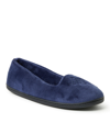 Dearfoams Women's Rebecca Microfiber Velour Closed Back Clog Slippers In Blue