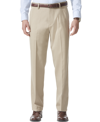 Dockers Men's Comfort Relaxed Pleated Cuffed Fit Khaki Stretch Pants In Tan/beige