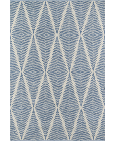 Erin Gates River Riv-1 Machine-washable Beacon Citron 7'6" X 9'6" Area Rug In Blue