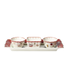 Villeroy & Boch Toy's Delight Set Of 3 Dip Bowls With Tray In White