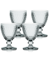 Villeroy & Boch 14 oz Boston Crystal Goblet, Set Of 4 In Gray