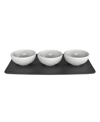Villeroy & Boch Villeroy And Boch New Moon 4-piece Dip Bowl & Tray Set In White