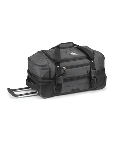 High Sierra Fairlead 22" Wheeled Duffel In Mercury And Black