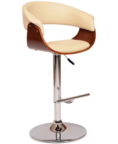 Armen Living Paris Swivel Barstool In Tan/beige