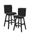 White Label Emma Height Swivel Stool, Set Of 2 In Brown