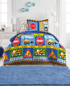 Macy's Dream Factory Under Construction Bed In A Bag Bedding In Blue