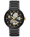 BULOVA MEN'S FUTURO BLACK STAINLESS STEEL BRACELET WATCH 42MM