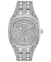 Bulova Men's Stainless Steel & Crystal-accent Bracelet Watch 40mm