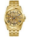 Bulova Classic Mens Automatic Gold Tone Stainless Steel Bracelet Watch 97a162 In Gold