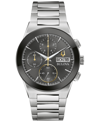 Bulova Men's Chronograph Modern Millennia Stainless Steel Bracelet Watch 41mm In Silver