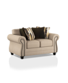 Furniture Of America Sillman Upholstered Sofa In Tan/beige