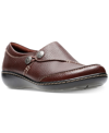Clarks Ashland Lane Q Womens Leather Comfort Insole Loafers In Brown