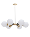 JONATHAN Y CALEB ADJUSTABLE 6-LIGHT 28" BRASS CLUSTER PENDANT