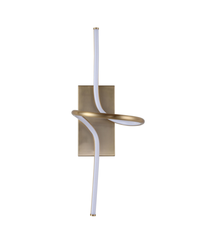 Jonathan Y Sketch 9" Minimalist Integrated Led Vanity Light Sconce In Gold