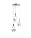 Jonathan Y Orion 11.5" Adjustable Modern Integrated 3-light Cluster Led Pendant In Silver