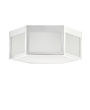 Jonathan Y Moderno 15.75" Hexagon, Frosted Glass Led Flush Mount In Silver
