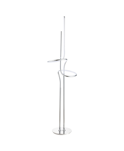 Jonathan Y Sketch 64" Minimalist Dimmable Metal Integrated Led Floor Lamp In Yellow