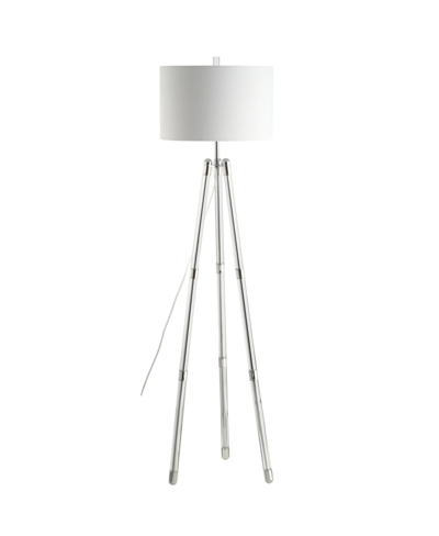 Jonathan Y Arliss 60" Surveyor's Tripod, Crystal Led Floor Lamp In Silver
