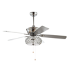 Jonathan Y Crista 52" 3-light, Wood Led Ceiling Fan In Silver