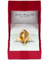 Effy Collection Sunset By Effy Marquise-cut Pink Amethyst (6-7/8 Ct. T.w.) And Diamond (1/8 Ct. T.w.) Wrap Ring In 1 In Orange
