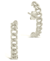 Sterling Forever Chain Link Suspender Stud Earrings In Silver